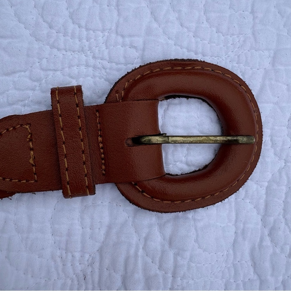 Vintage Brown Braided Leather Belt | Made in Argentina | M/L - Picture 4 of 6